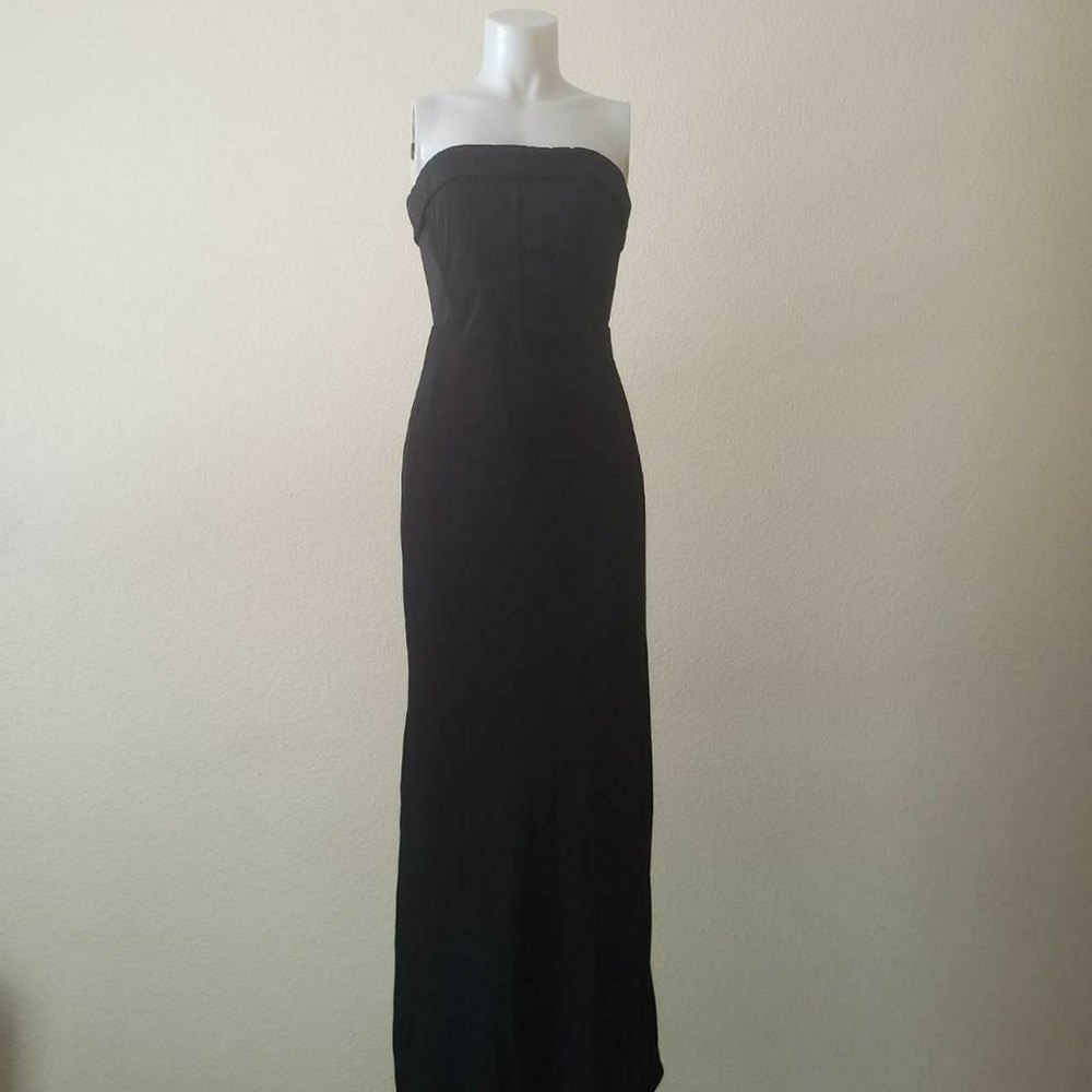 Princess Polly LANA MAXI DRESS BLACK used size 6 length 51in